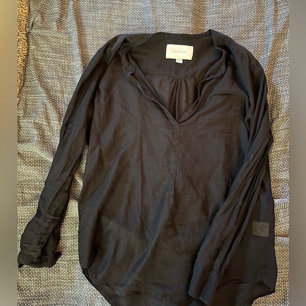 Brochu Walker Sheer black top